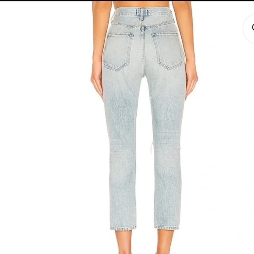 AGOLDE Riley High Rise Straight Crop Jeans Size 24 in Shatter - Picture 3 of 12